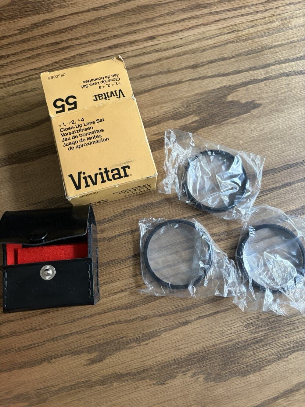 Vintage Vivitar 49 mm Close Up Lens Set of 3 #1, 2 And 4 In Original Box